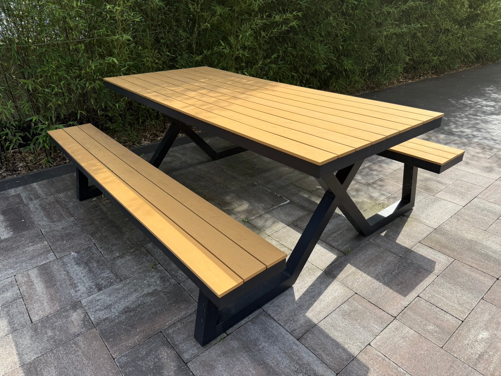 Picknickbank, Tuin en Terras, Ophalen, Zo goed als nieuw, Rechthoekig, Aluminium