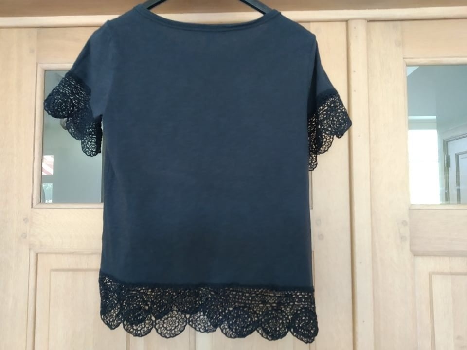 supermooi blauw afgewerkt t-shirt Esprit maat 12-13 jaar, Kinderen en Baby's, Kinderkleding | Maat 152, Meisje, Ophalen of Verzenden