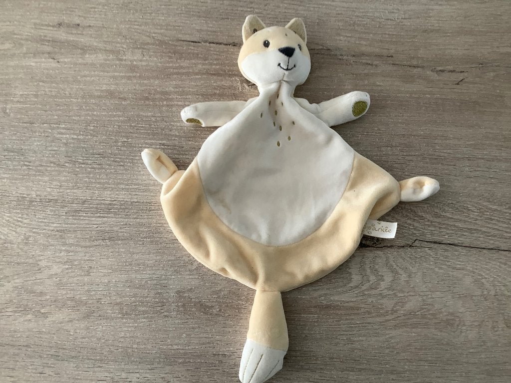 Baby Sparkle vos knuffeldoekje, Kinderen en Baby's, Speelgoed | Knuffels en Pluche, Overige karakters, Zo goed als nieuw, Wasbaar