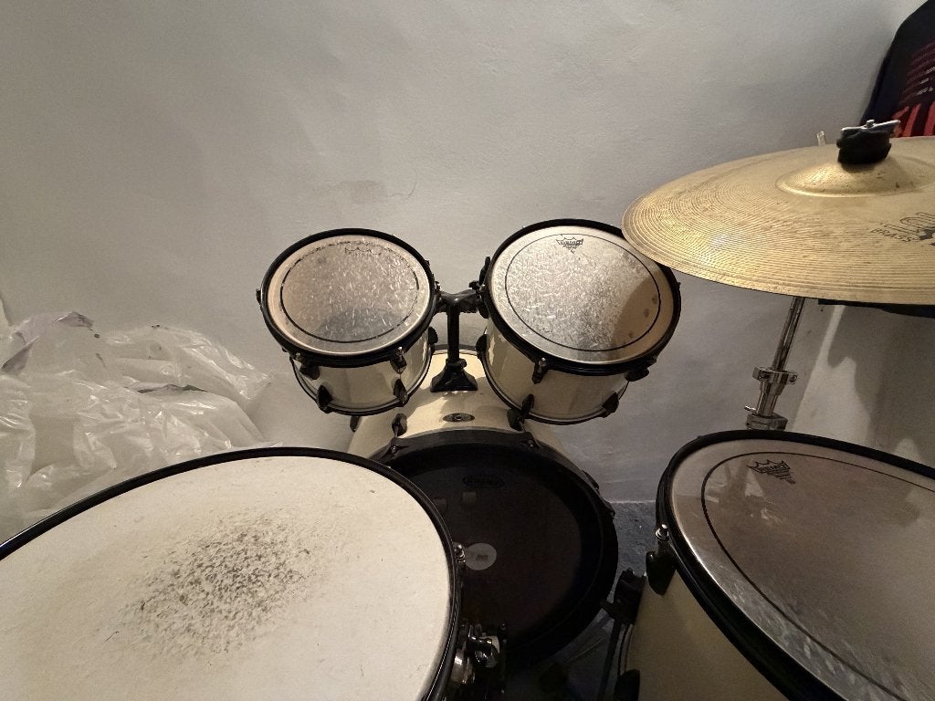 Batterie TAMA Imperialstar (White) +Cymbales +Double Pédale, Muziek en Instrumenten, Drumstellen en Slagwerk, Ophalen, Gebruikt