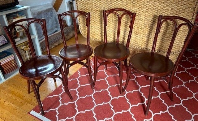 7 stoelen, waarvan 3 met armleuning, Ophalen, Gebruikt, Bruin, Vijf, Zes of meer stoelen