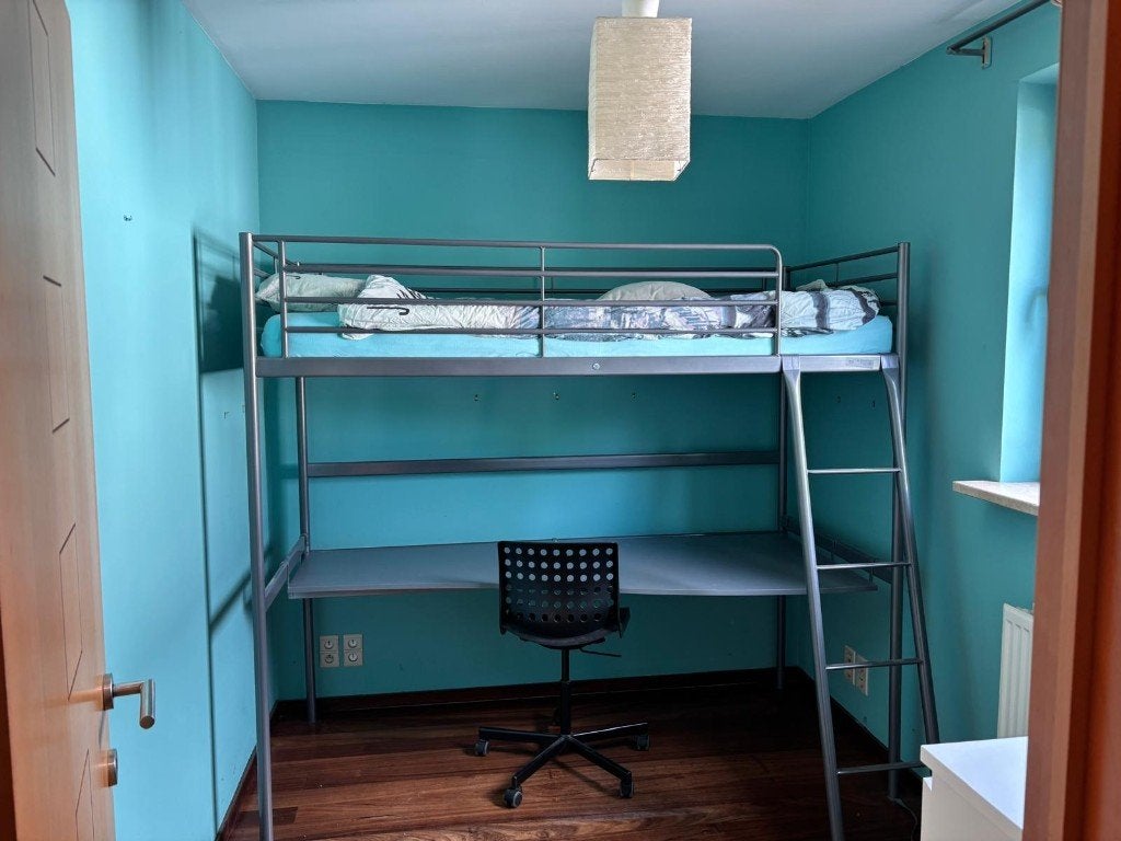 Eenpersoonsbed met bureau, Ophalen, Gebruikt, 90 cm, Eenpersoons
