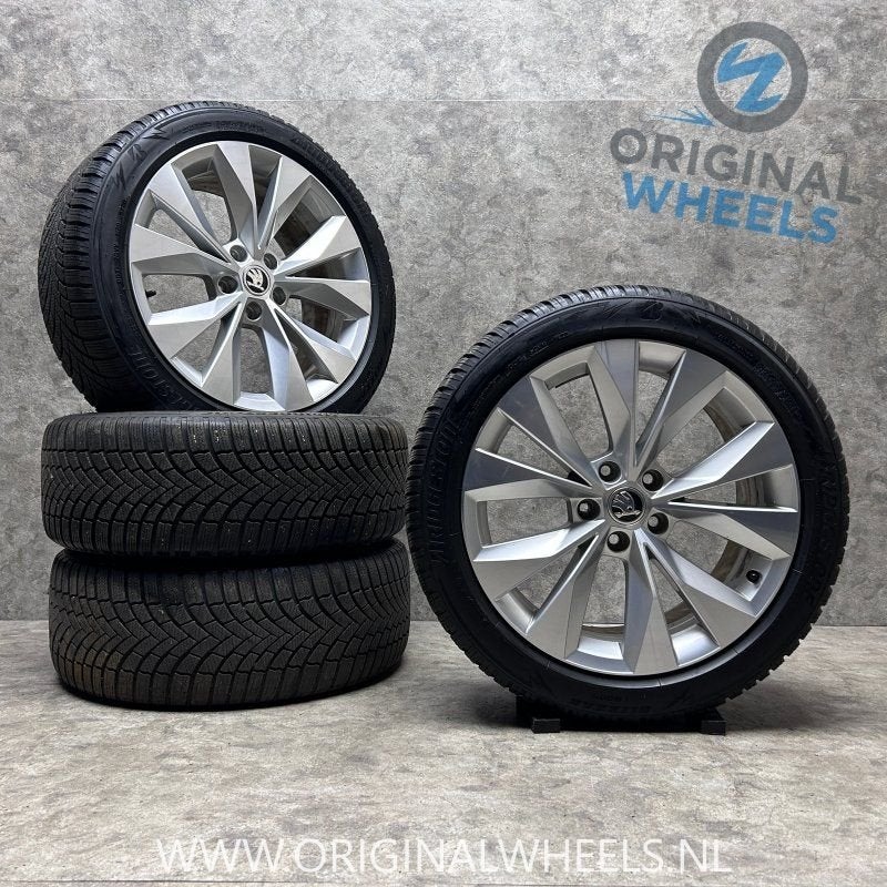 18 inch originele velgen + winterbanden  Skoda Superb, Auto-onderdelen, 18 inch, Gebruikt, -, -