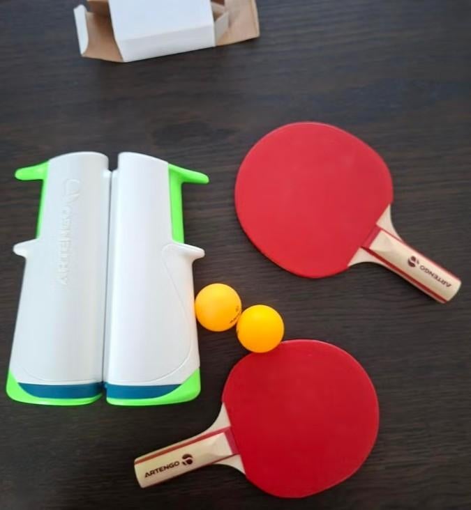Tafeltennisset rollnet voor kleine oppervlakken (2 bats), Ophalen of Verzenden, Zo goed als nieuw