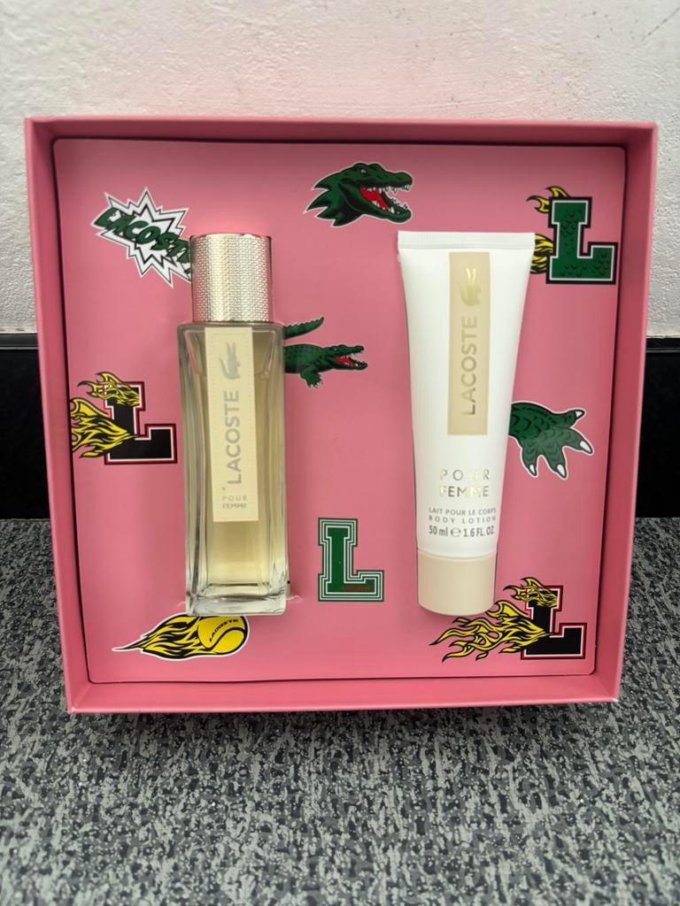 Lacoste Pour Femme Cadeauset, Verzamelen, Ophalen of Verzenden, Zo goed als nieuw, Parfumfles