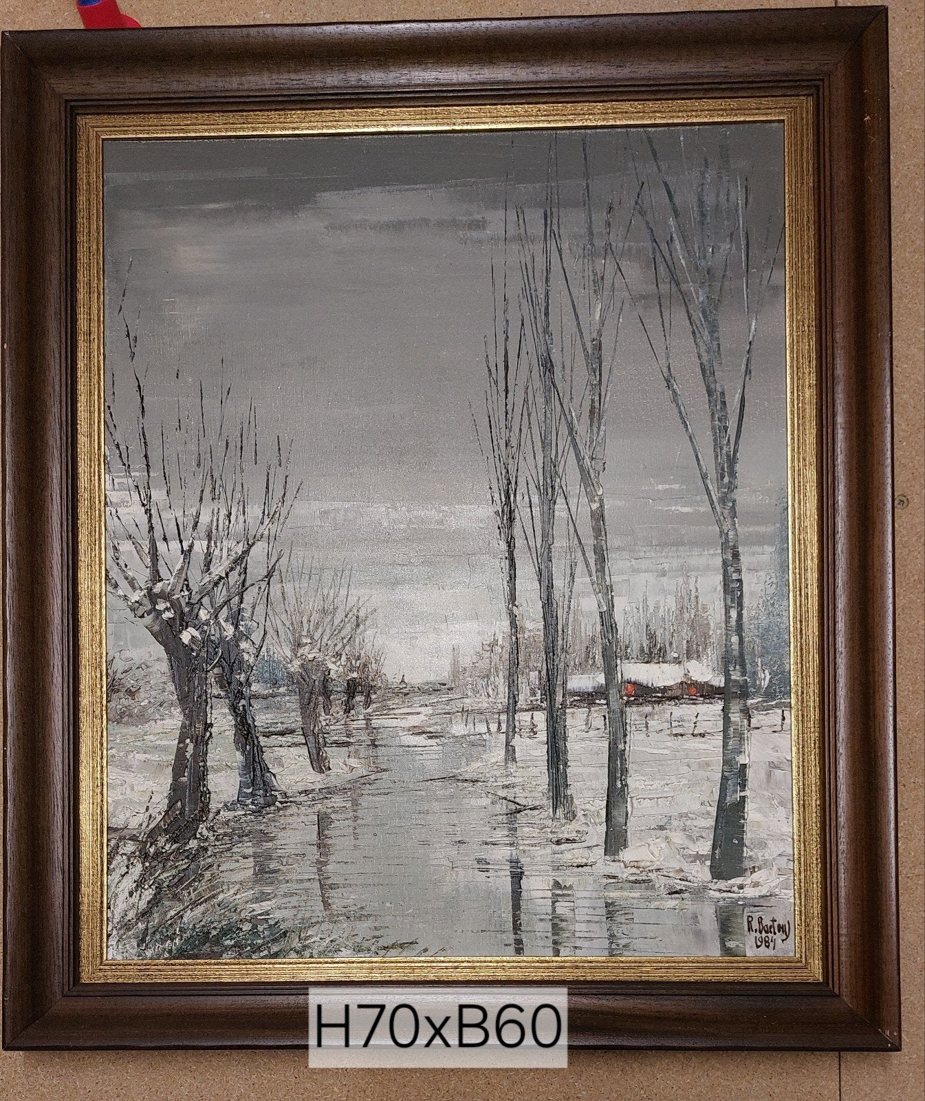 Winterlandschap, Ophalen