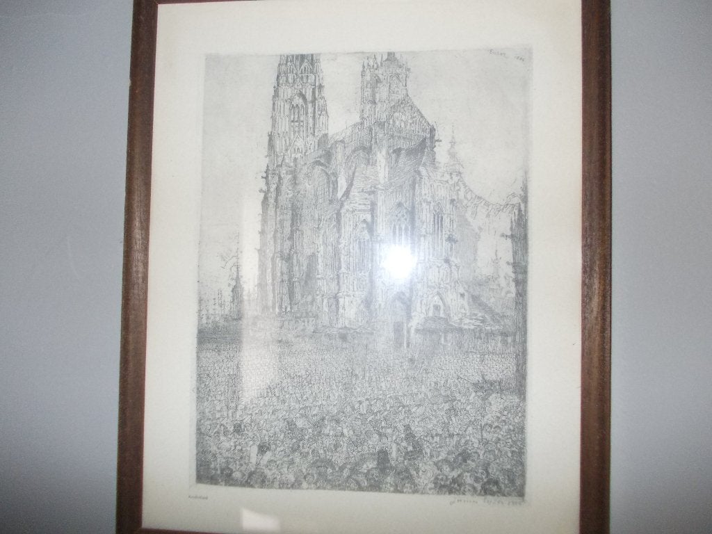 Pentekeningen, Antiquités & Art, Enlèvement, Reproduction, Dessin à la plume, Encadré