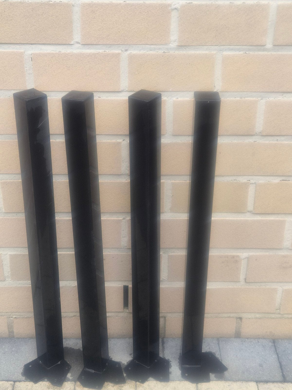Tafelonderdelen staander 4 zwart stevig als nieuw 74 cm lang, Huis en Inrichting, Ophalen, Tafelpoot, Minder dan 50 cm, 50 tot 100 cm