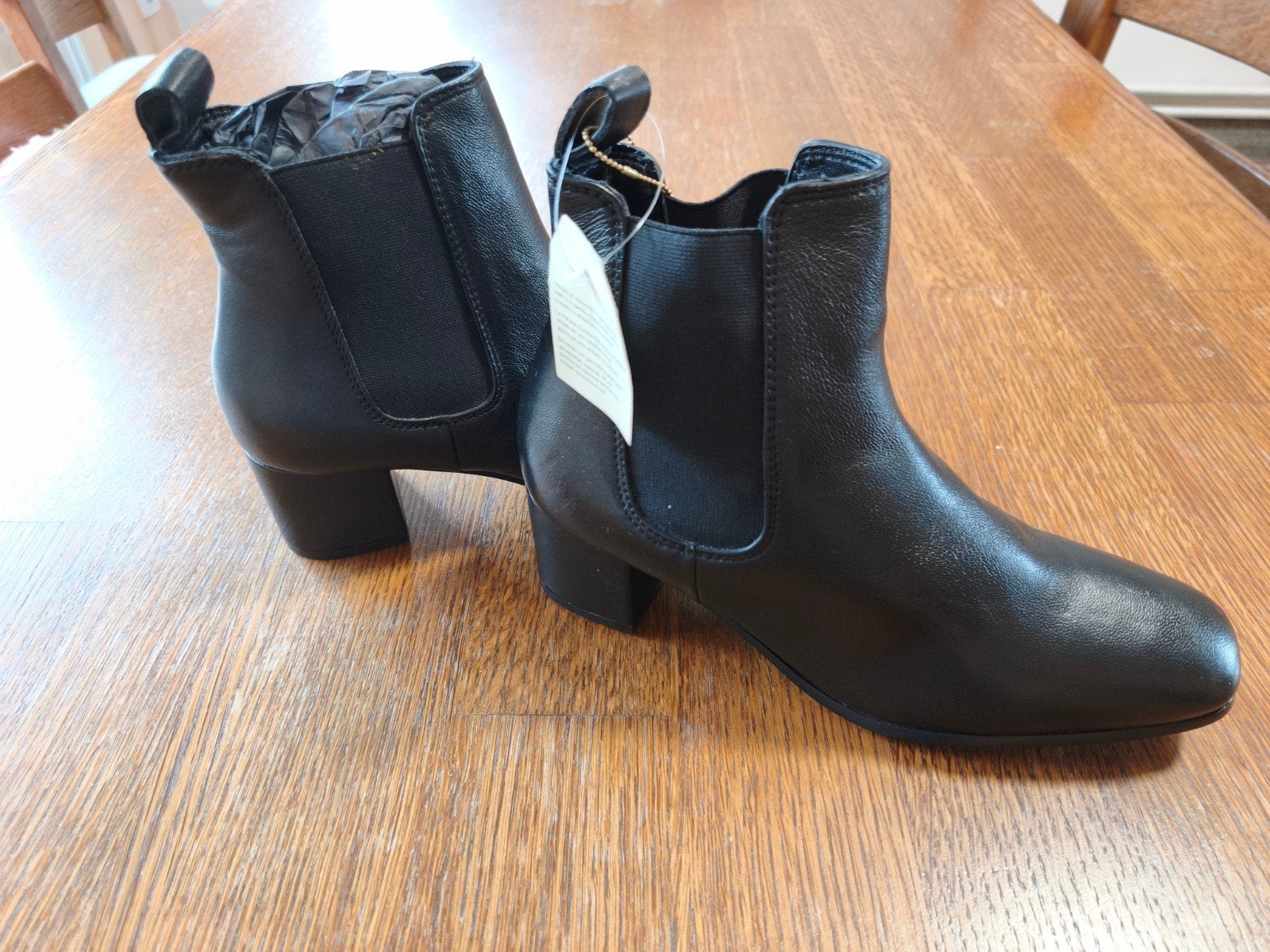Levi's Leren Enkellaarzen / Chelsea Boots met Hak – Maat 37, Kleding | Dames, Ophalen of Verzenden, Zwart