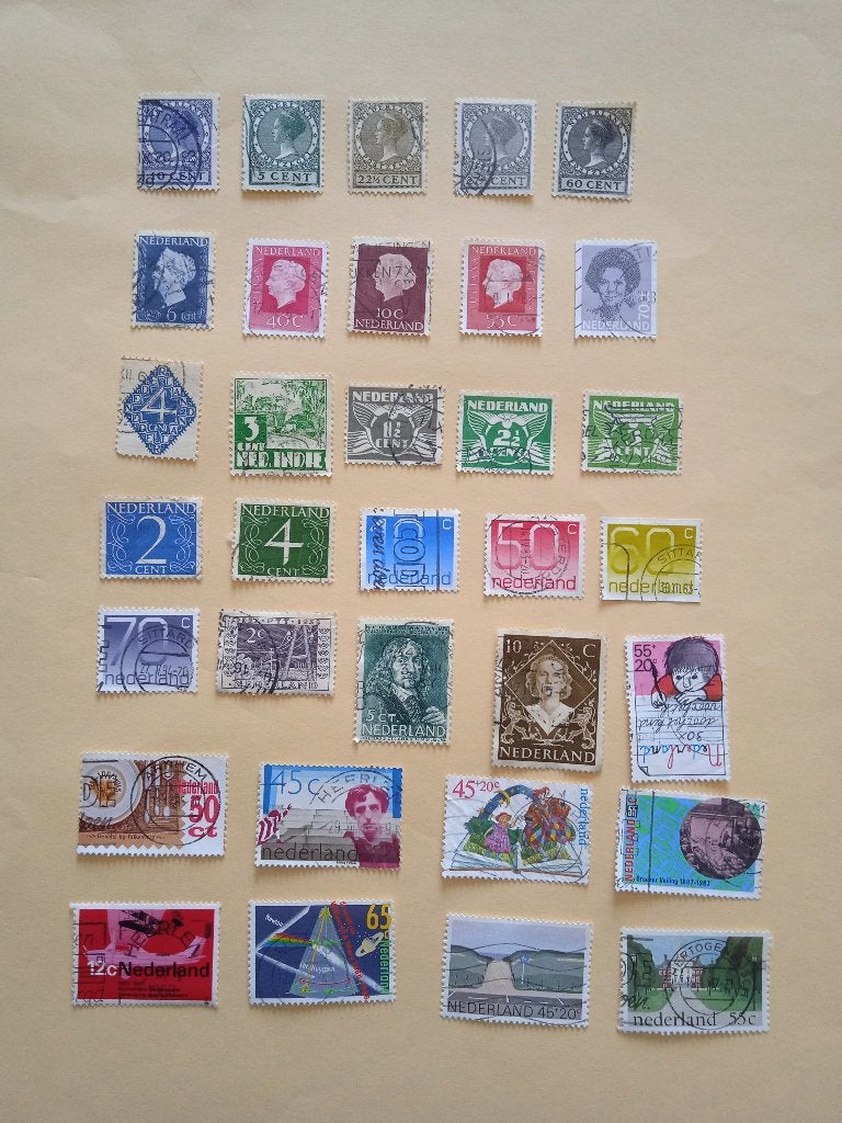 Lot de 41 timbres oblitérés Pays-Bas, Verzenden, Gestempeld