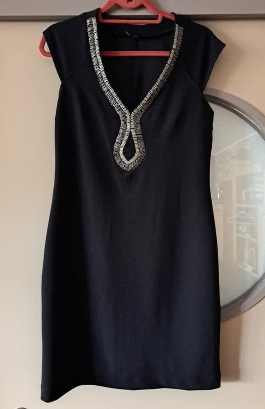 Elegant jurkje, feestelijk, zomer, mt M, Ophalen of Verzenden, Maat 38/40 (M), Zwart, Boven de knie