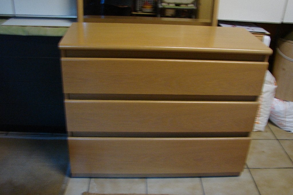 commode ladenkast met hangspiegel, Huis en Inrichting, 3 of 4 laden, Ophalen, Zo goed als nieuw, Overige houtsoorten