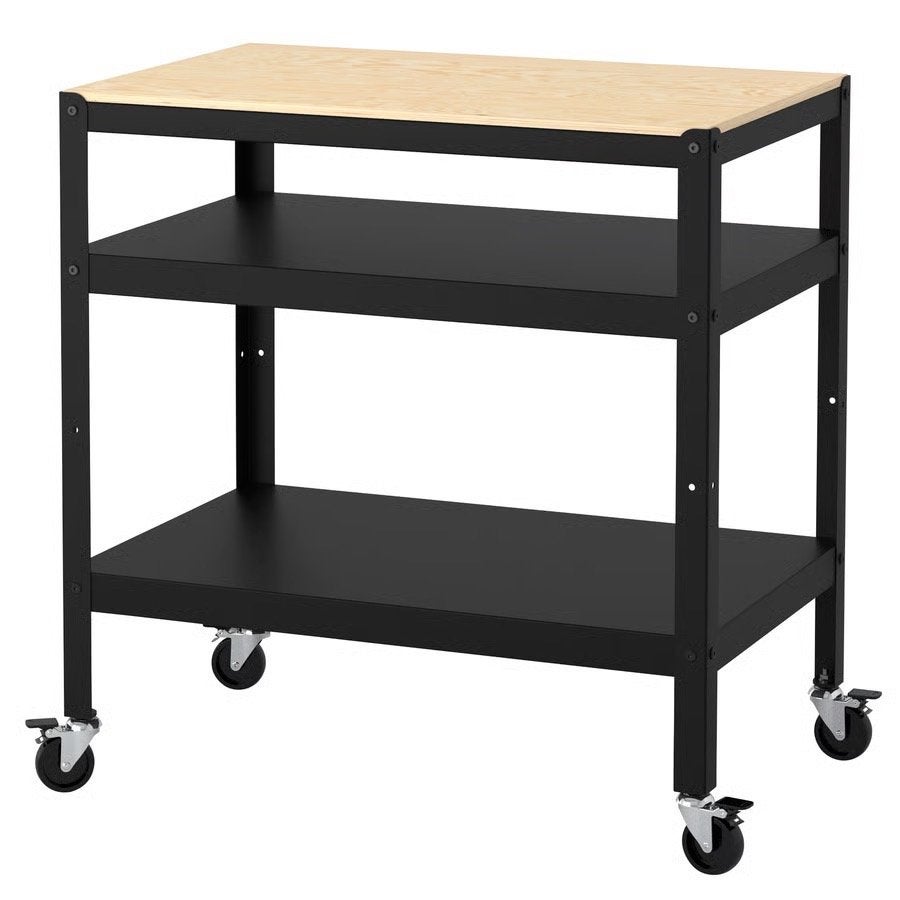 2x IKEA BROR roltafel – zeer goede staat, Maison & Meubles, Enlèvement, Utilisé