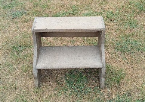 Marche pied en bois vintage, Ophalen, Gebruikt, Hout