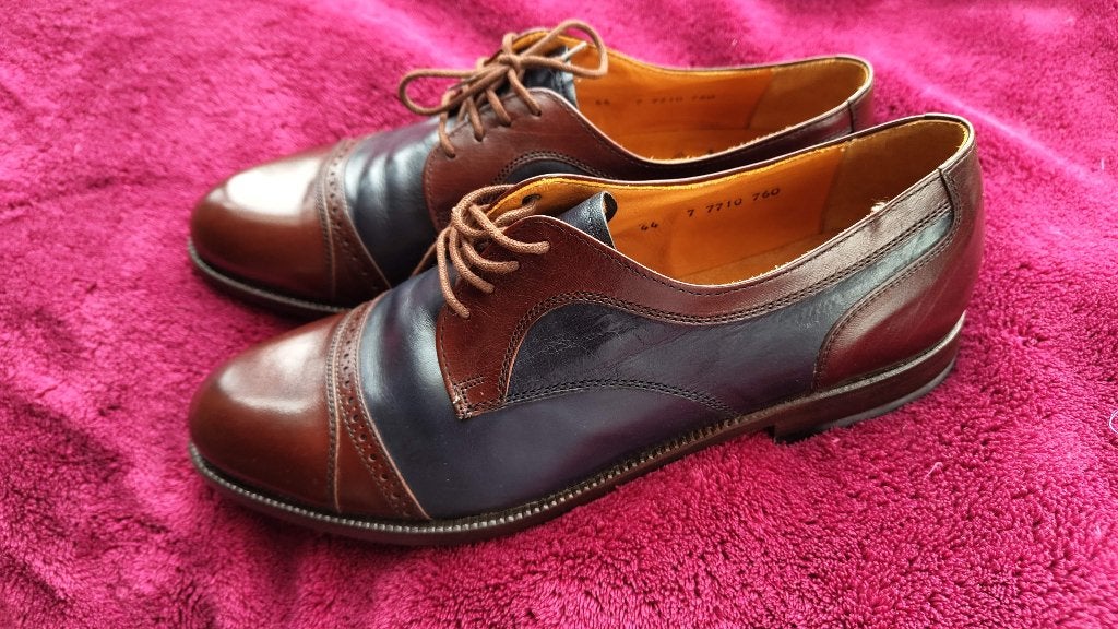 Chaussures Ambriorix Cognac Navy Amilcar - NEUVE, Neuf, Ambiorix, Enlèvement ou Envoi, Autres couleurs