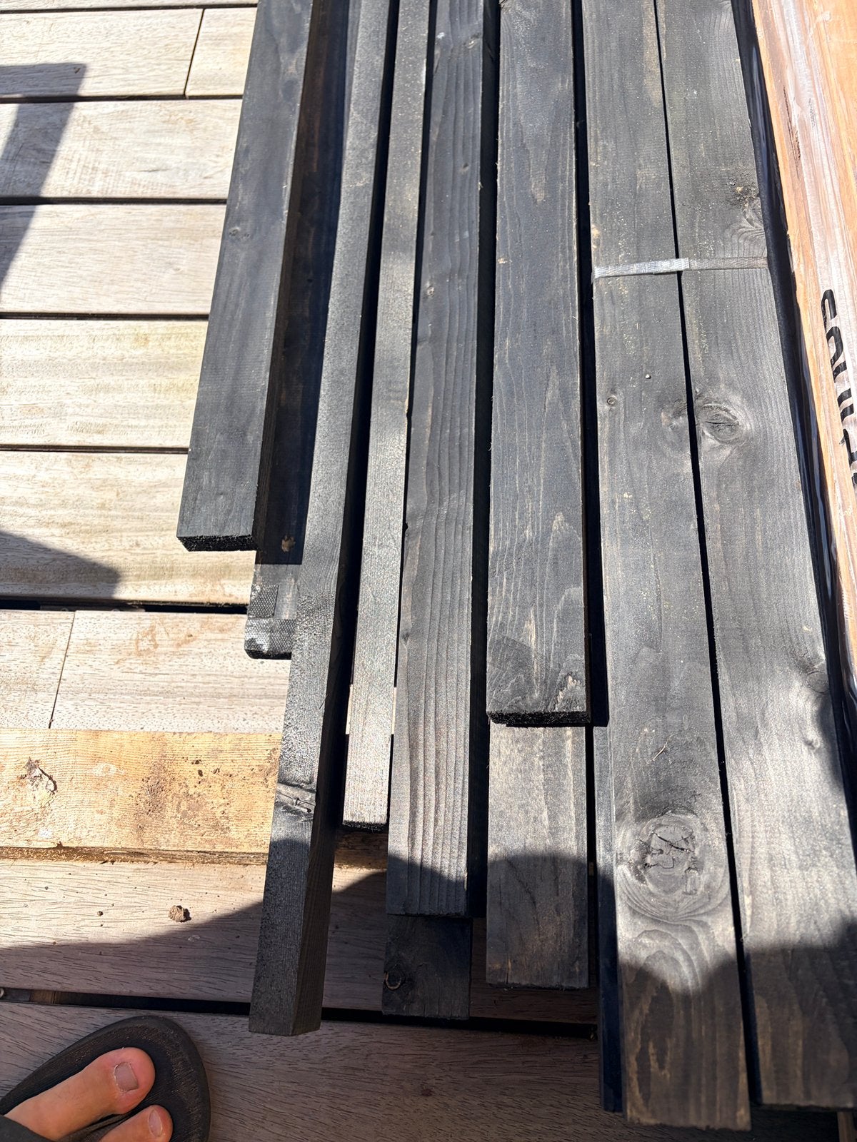 Lot bardage bois, Tuin en Terras, Schuttingen, Ophalen, Zo goed als nieuw, Hout