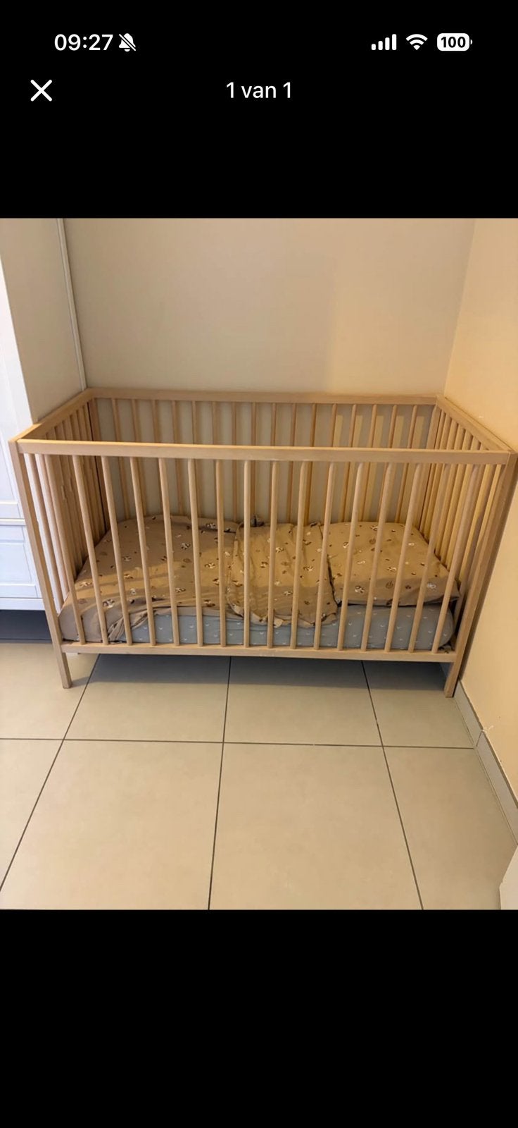 babybed&matras, Kinderen en Baby's, Ophalen, Zo goed als nieuw