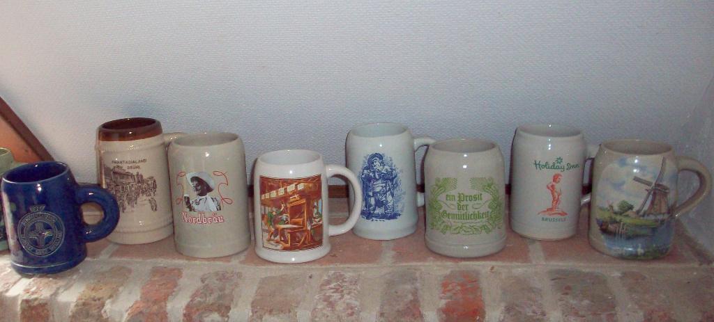 Bierpotten met opschrift, Verzamelen, Ophalen, Zo goed als nieuw, Gebruiksvoorwerp