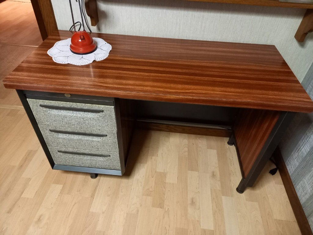 Vintage bureau, Vintage, Ophalen, Zo goed als nieuw, Bureau-kast combinatie