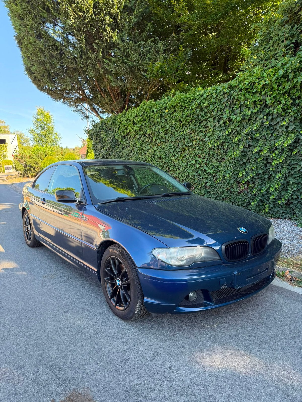 Bmw 318 CI, Bwj 2004, 165.000km, Airco, Auto's, Achterwielaandrijving, Zwart, Blauw, Leder
