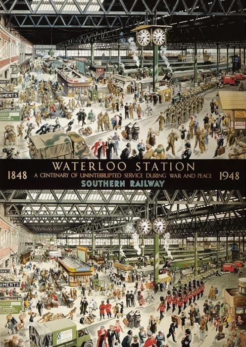 „Waterloo Station” puzzel van 1000 stukjes (68 x 48,5 cm), Hobby en Vrije tijd, Denksport en Puzzels, Zo goed als nieuw, Legpuzzel