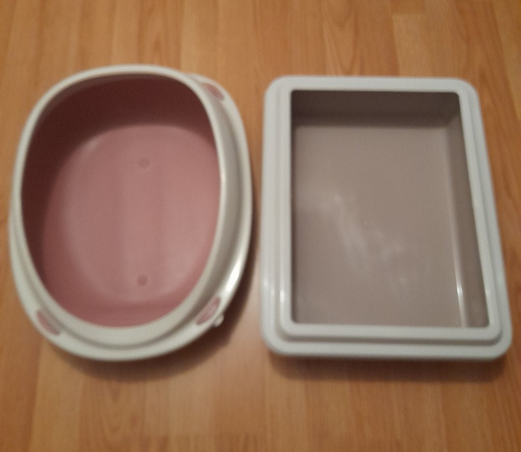 2 bacs litieres  chat rectangulaire  ou ovale, Ophalen, Zo goed als nieuw, Open