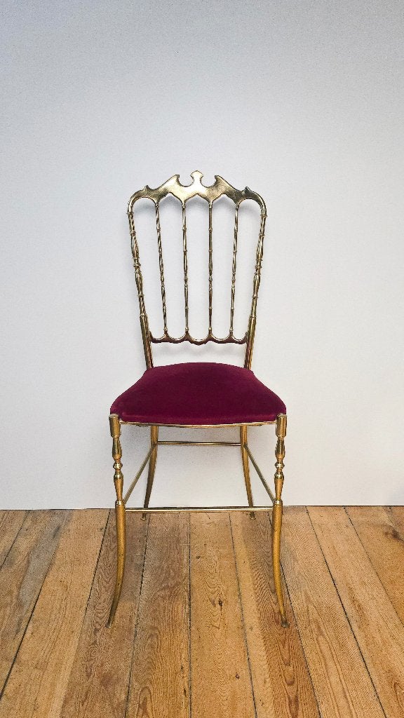 CHIAVARI STOEL, MESSING, ITALIË, 1950, Antiek en Kunst, Ophalen of Verzenden