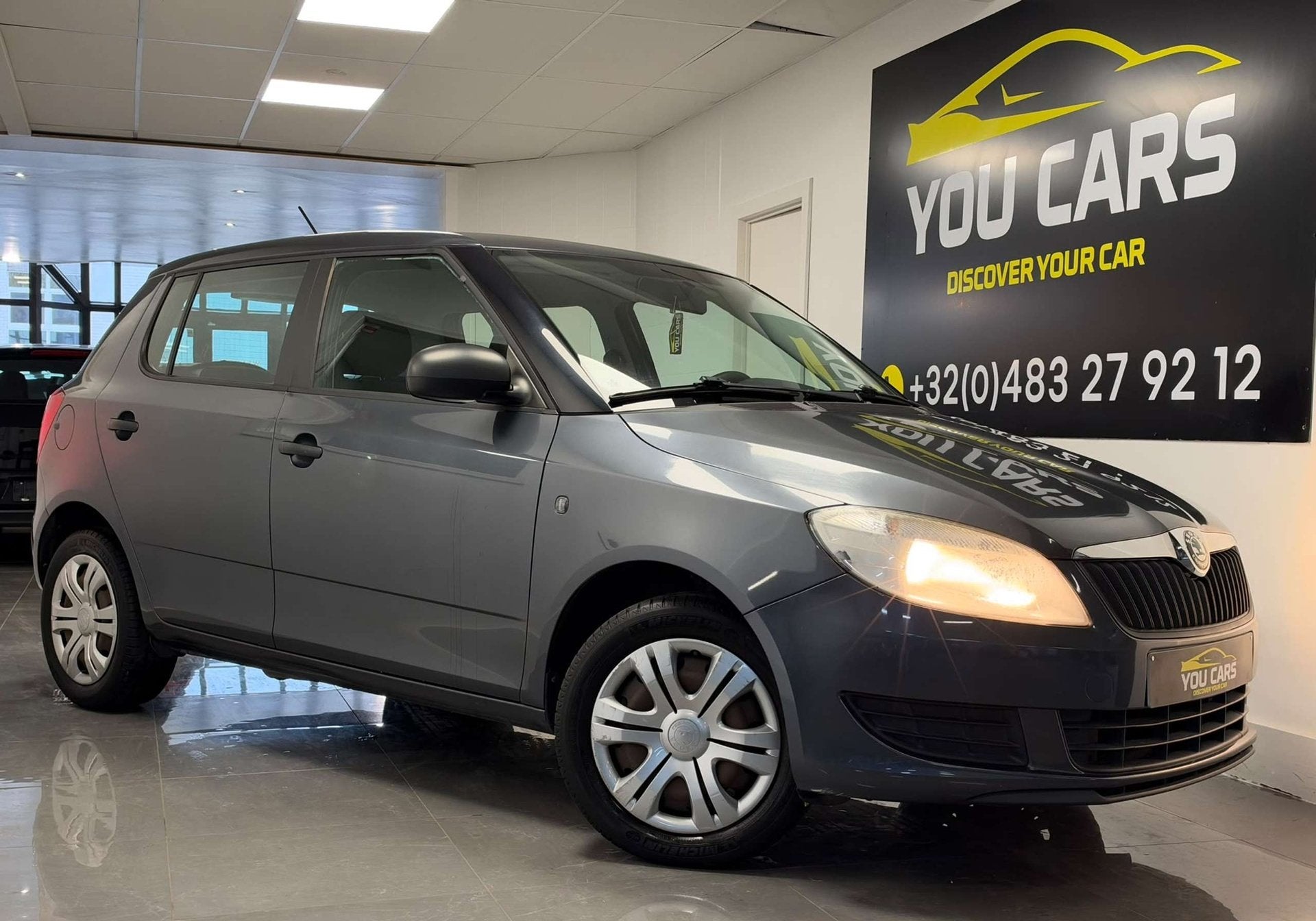 Skoda Fabia 1.2i Rock 1 Jaar Garantie, Auto's, Stof, Gebruikt, Zwart, Blauw