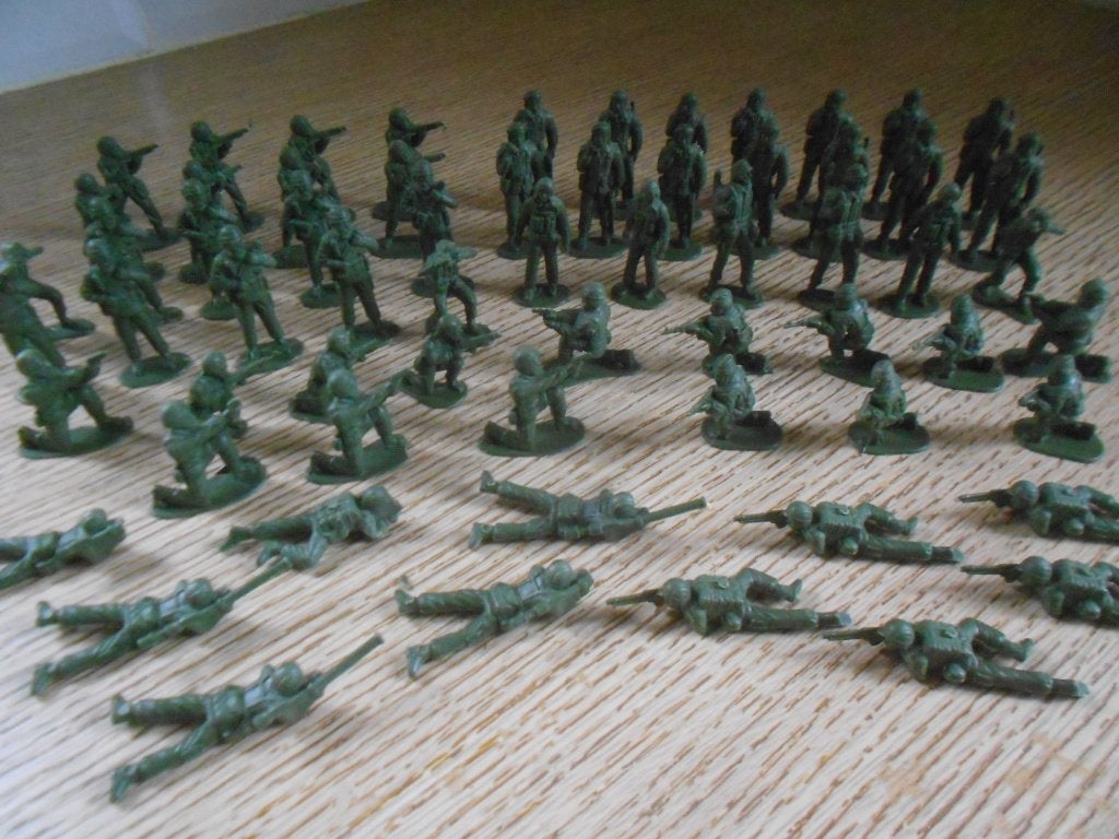 Figuren - speelgoed - Soldaten (64 stuks)., Ophalen of Verzenden
