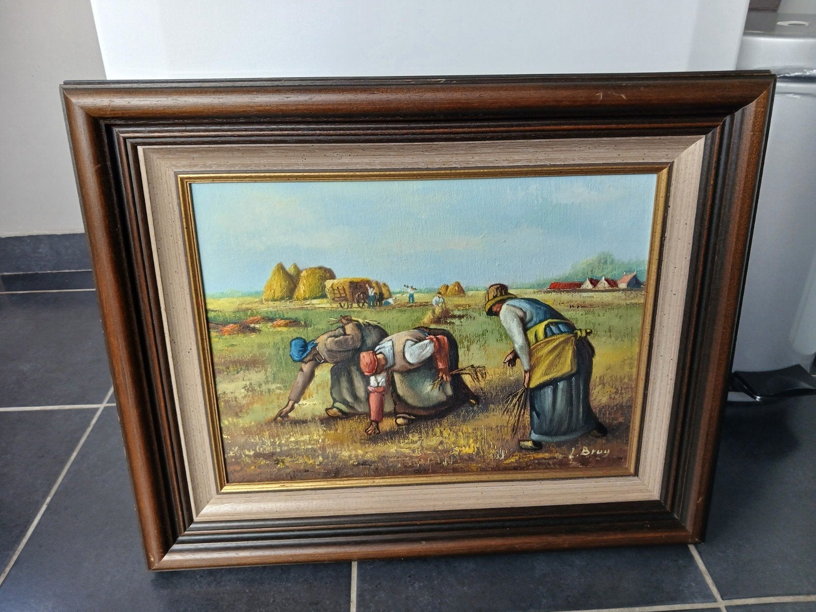 2 schilderijke's van Franse schilder L Bruy, Antiek en Kunst, Kunst | Schilderijen | Klassiek, Ophalen, Doek