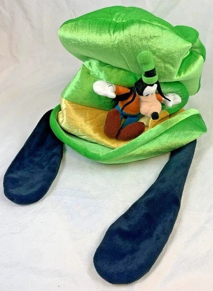 Chapeau en peluche Dingo Disney Disneyland Paris à oreilles, Envoi, Mickey Mouse, Comme neuf, Vêtements ou Textile