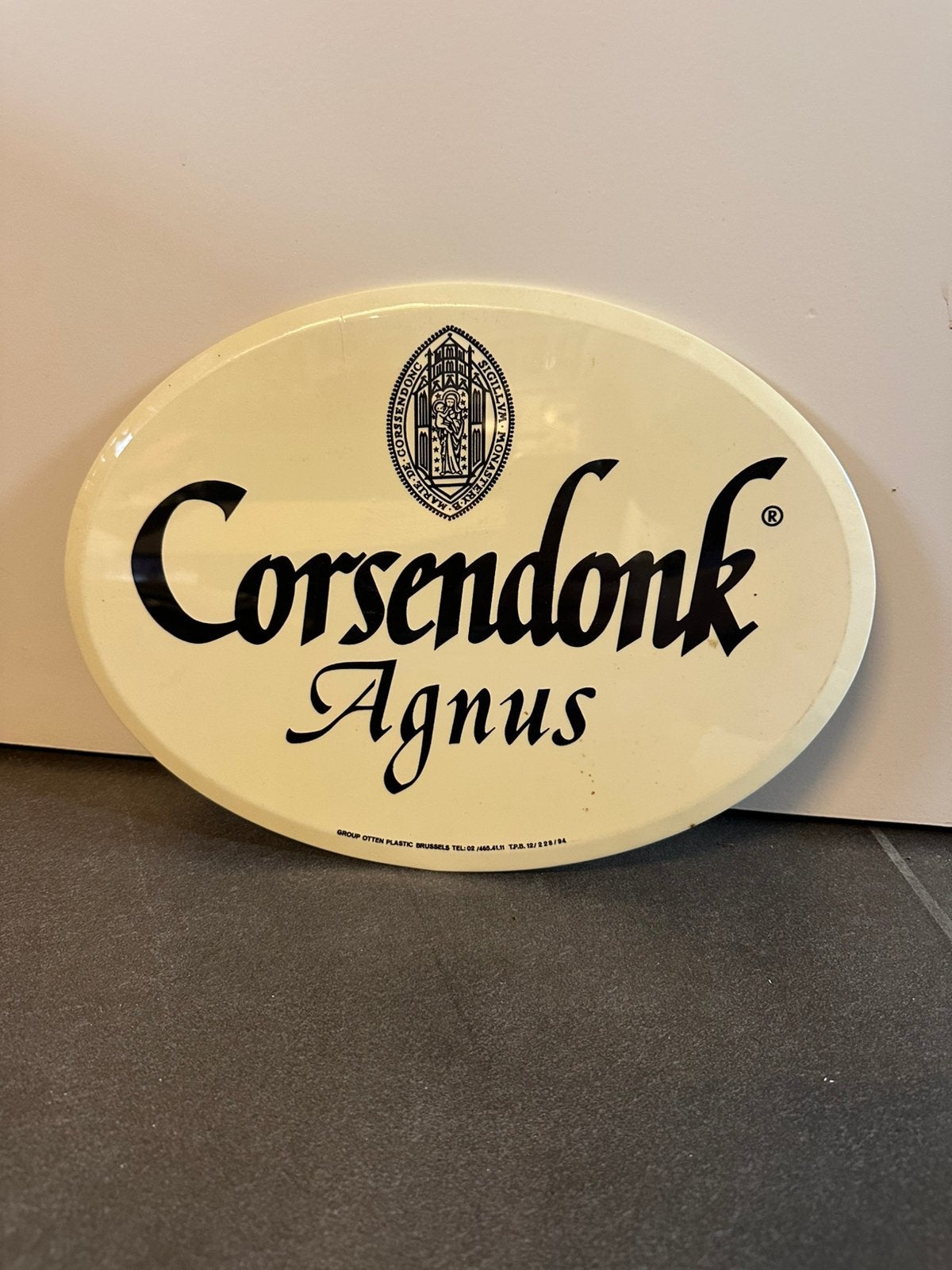 Corsendonk reclamebord, Verzamelen, Ophalen of Verzenden, Zo goed als nieuw, Reclamebord