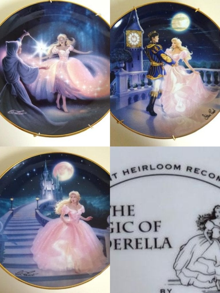 Lot d'assiettes Franklin Mint Cinderella. Édition limitée, Enlèvement ou Envoi, Cendrillon ou Belle, Comme neuf, Autres types