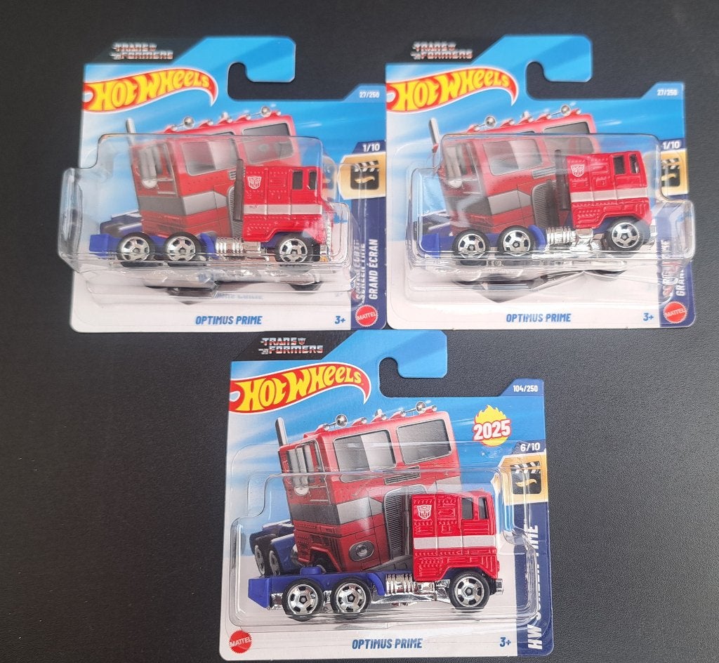 3x camion optimus prime hot wheels, Enlèvement ou Envoi, Comme neuf, Voiture