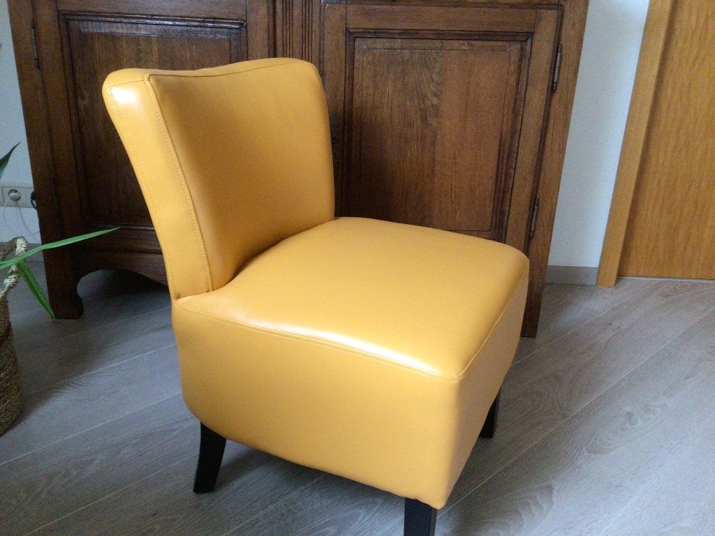 Fauteuil bas comme neuf porte revues etc, Enlèvement, Comme neuf, Bois