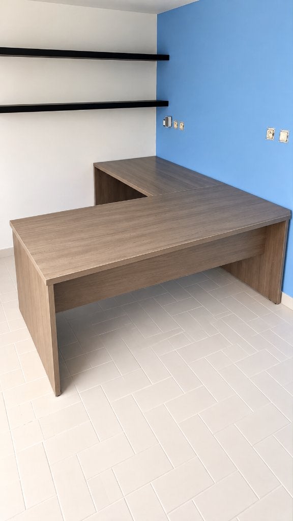 bureau d'angle, Maison & Meubles, 160 cm, Utilisé, Gris, Bois