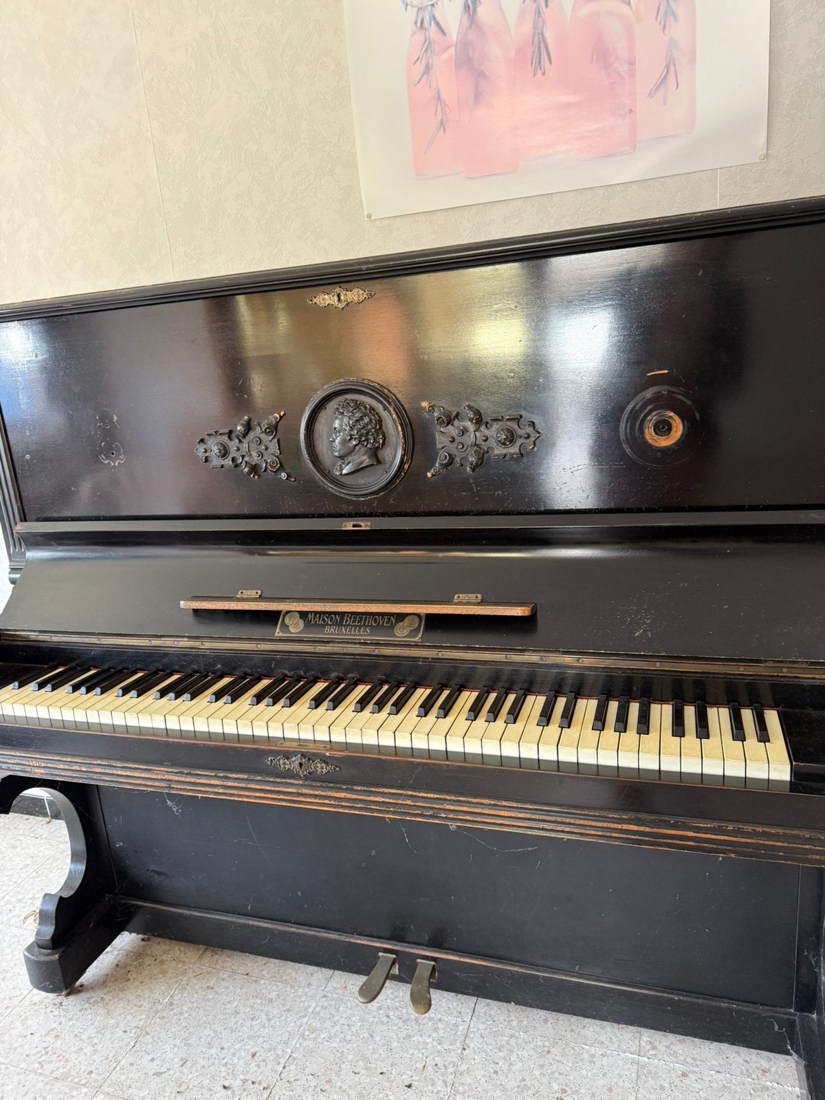 Piano, Muziek en Instrumenten, Ophalen, Zo goed als nieuw, Zwart, Piano