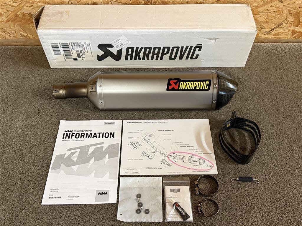 Akrapovic uitlaat KTM 690SMC SMC690 R 690 Enduro 690 SMC, Verzenden, Gebruikt
