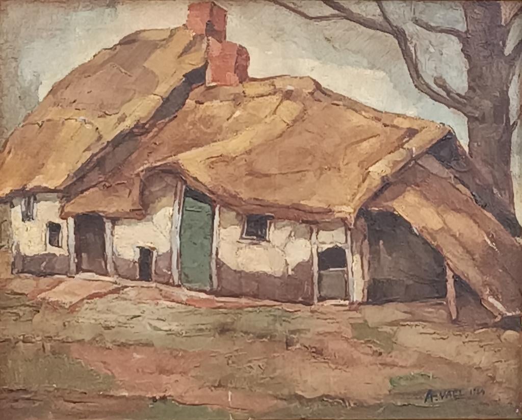 Albert Vael (1914-1981): Hoeve 1964 (O/D, 63 x 53 cm), Enlèvement ou Envoi