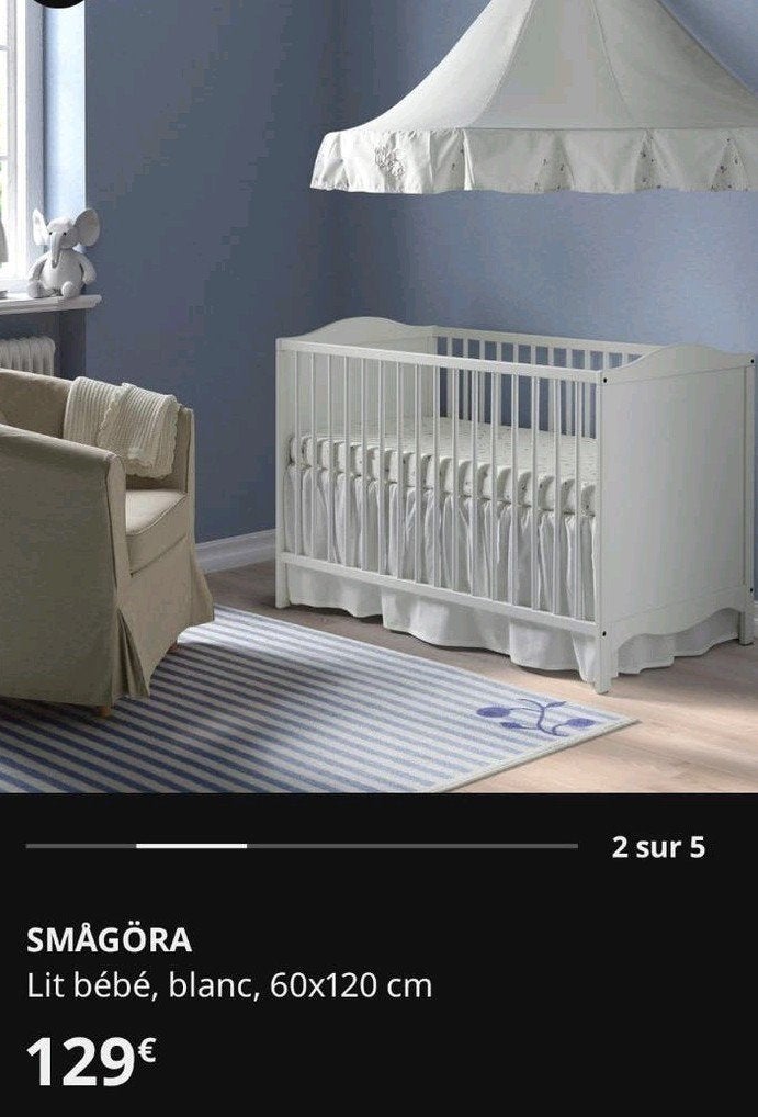Lit bébé ikea, Enlèvement ou Envoi