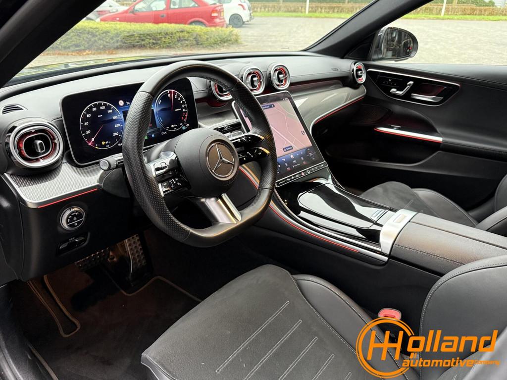 Mercedes C-klasse 300e AMG|MEMORY|360|STOELVERW.|CARPLAY, Auto's, Automaat, 4 deurs, Gebruikt, Zwart