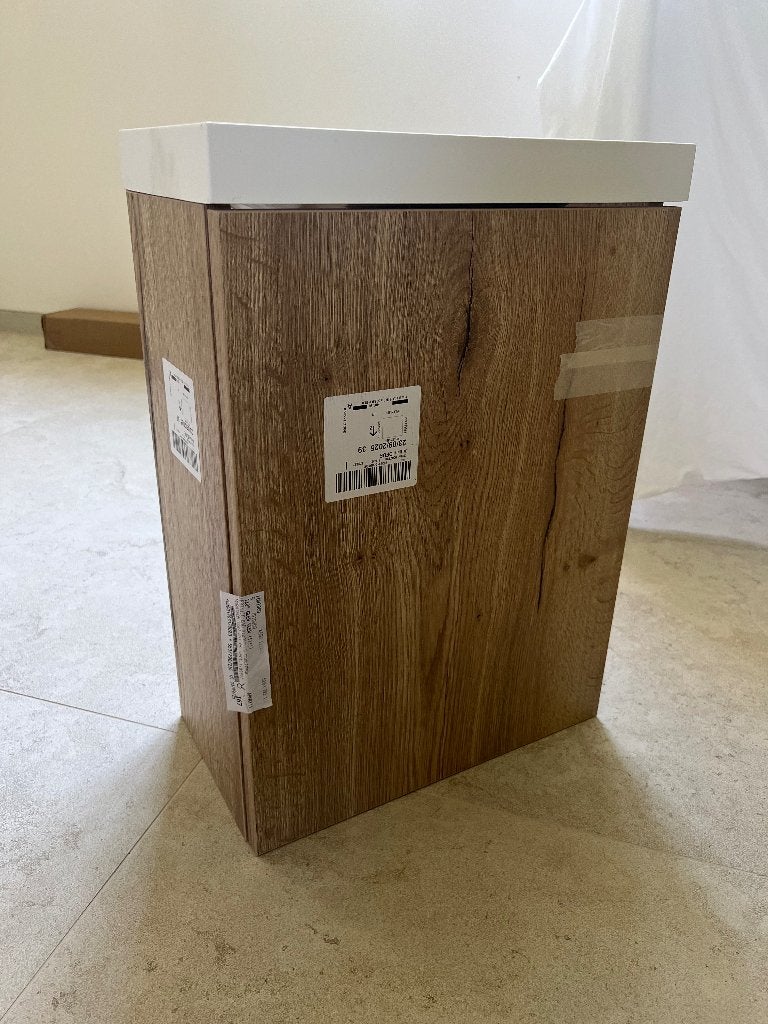 Toiletmeubel met chrome kraan, Doe-het-zelf en Bouw, Sanitair, Nieuw, Toilet, Chroom, Ophalen