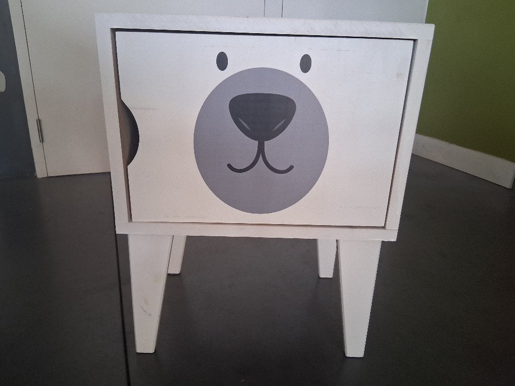 Houten kindernachtkastje, Huis en Inrichting, Ophalen, Gebruikt, Minder dan 45 cm, 55 tot 70 cm