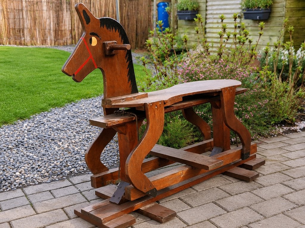 Antiek houten hobbelpaard - perfecte staat, Antiek en Kunst, Antiek | Speelgoed, Ophalen