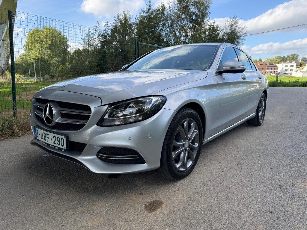 MERCEDES-BENZ C220/Euro6b/124km!/Automat/Cuir/Vehicule Belge, Autos, 100 kW, Argent ou Gris, Achat, Entreprise