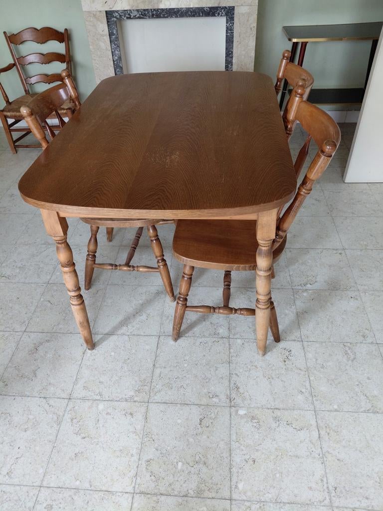 Tafel met 3 stoelen, Huis en Inrichting, Complete eetkamers, Ophalen
