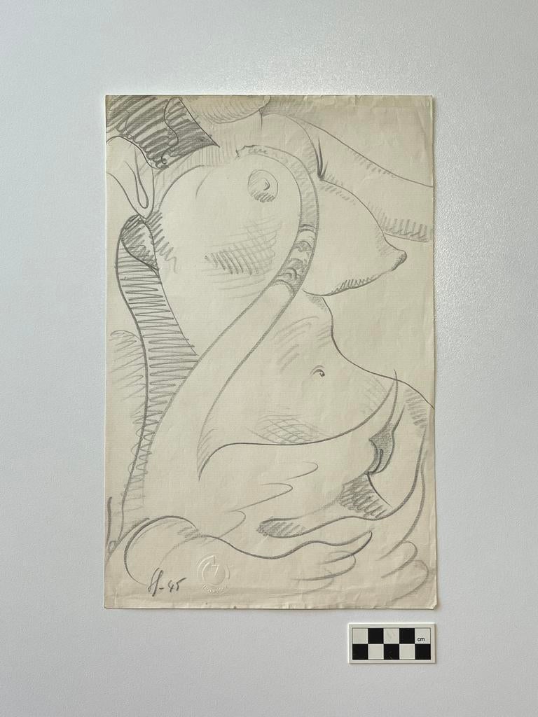 Victor Servranckx originele tekening, Envoi, Signé