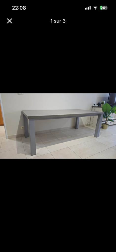 Table moderne 2m x 1m – Très bon état – 100€ bruxelles, Enlèvement ou Envoi