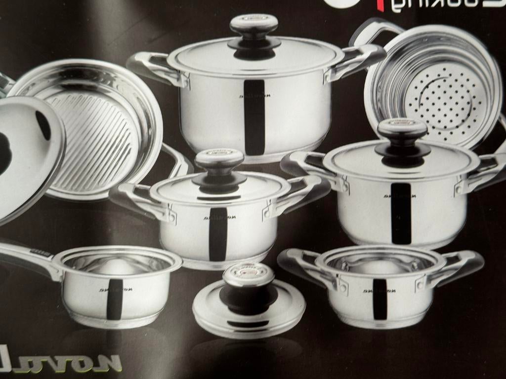 Pannenset, Ophalen, Nieuw, Inox, Pannenset
