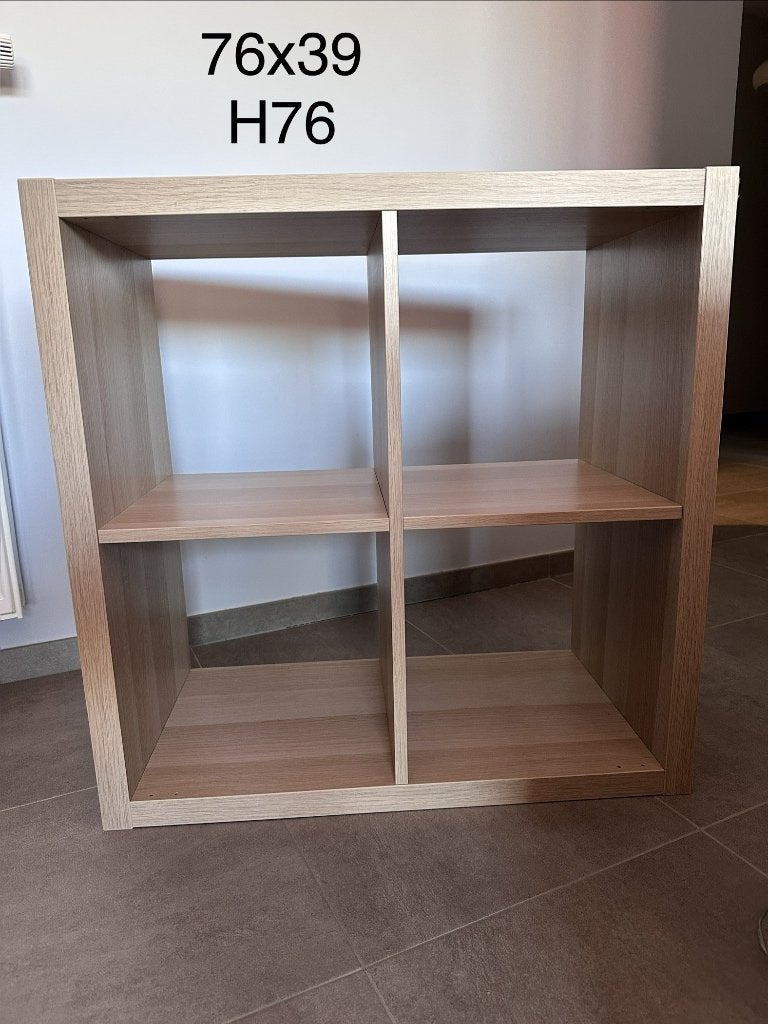 Ikea, KALLAX, Étagère, chêne blanchi, 77x77 cm, Enlèvement, Comme neuf, Étagère, Bois